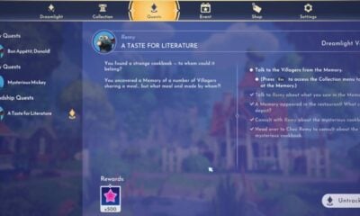 Disney Dreamlight Valley: A Taste for Literature Quest Walkthrough