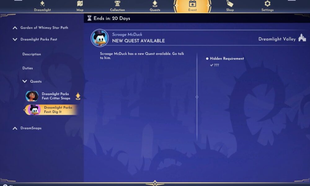 Dig It Quest – Disney Dreamlight Valley