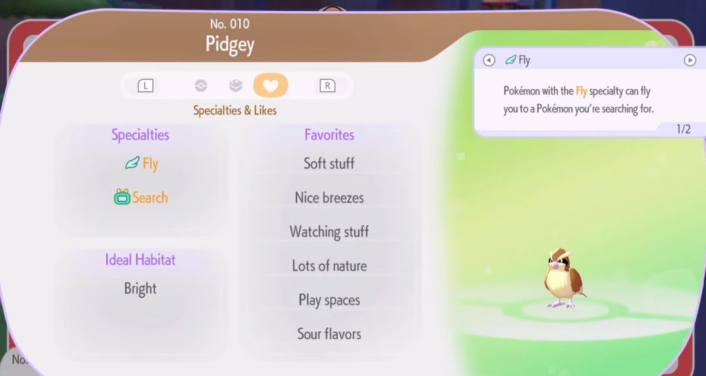 Talk to a Fly Specialty Pokémon to Find the Missing Pokémon