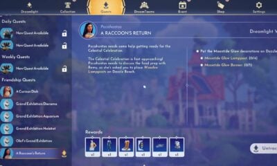 a raccoon's return quest guide in disney dreamlight valley