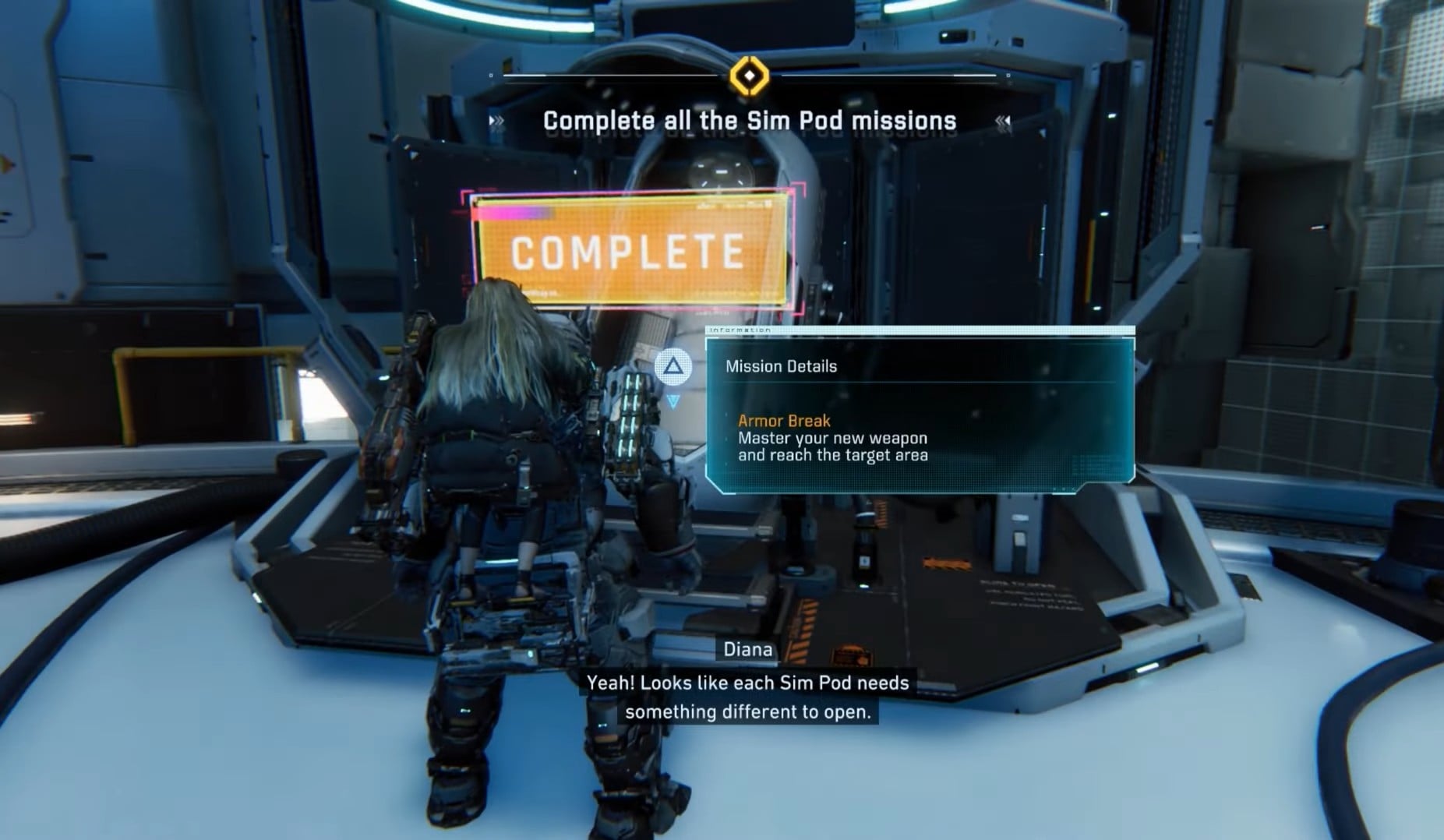 pragmata armor break sim pod mission