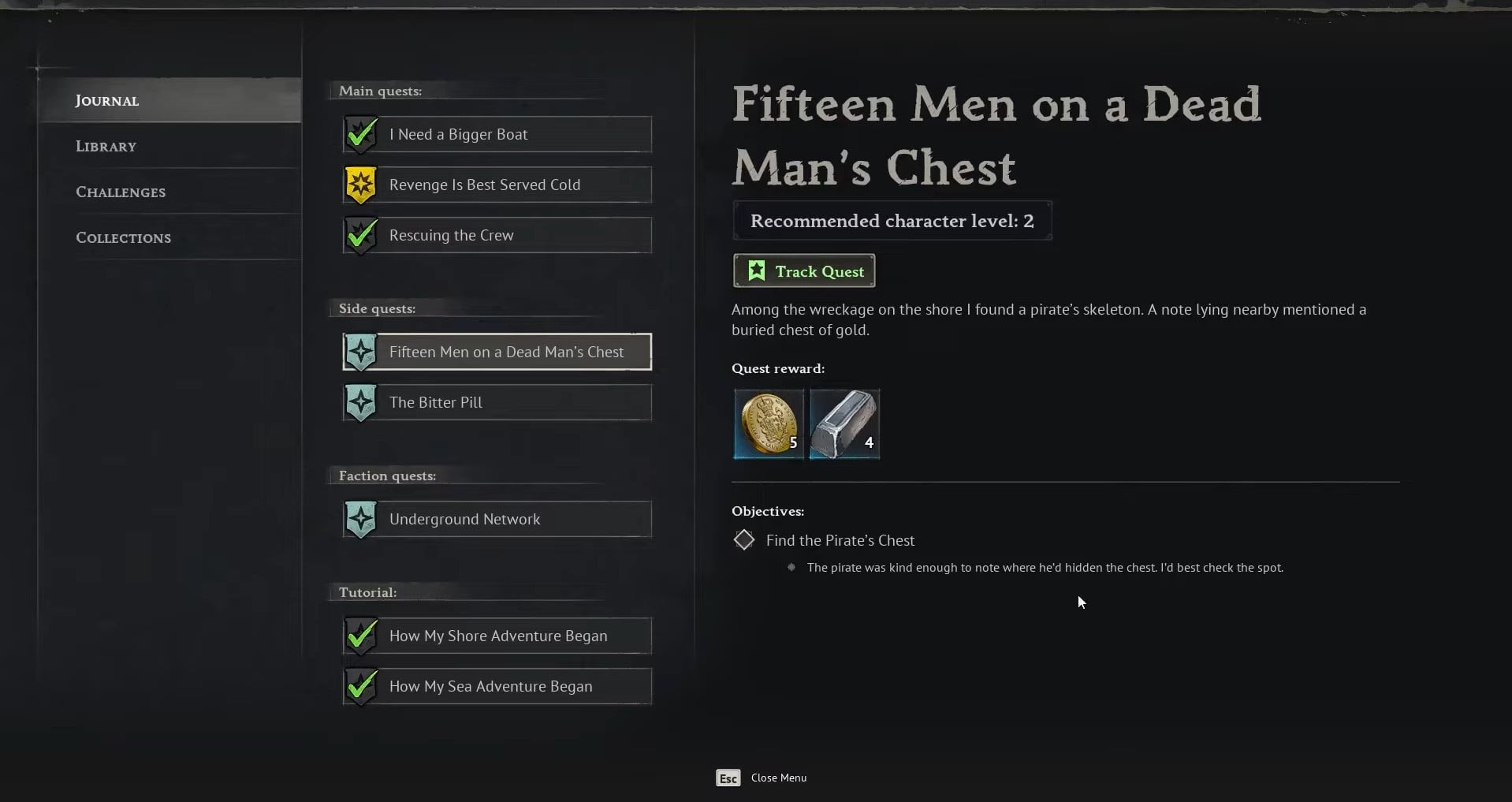 windrose fifteen men on a dead man's chest quest walkthrough