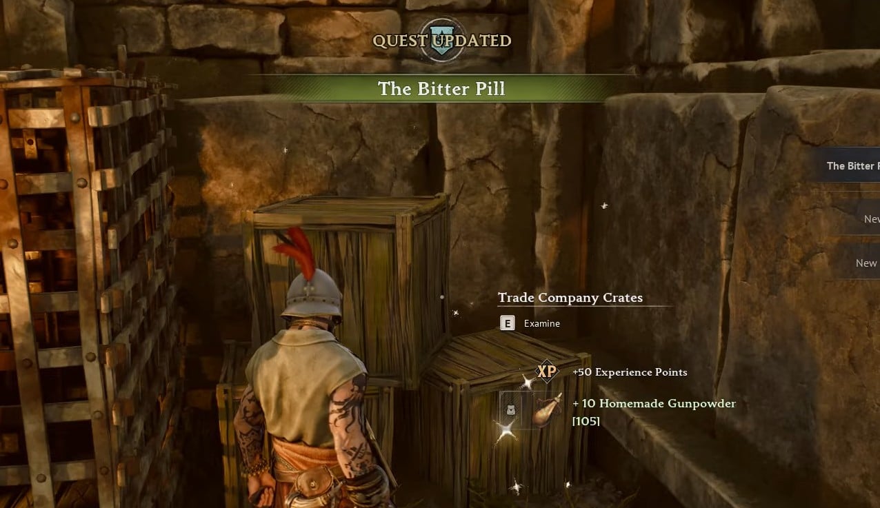 windrose where to find gunpowder crates the bitter pill quest