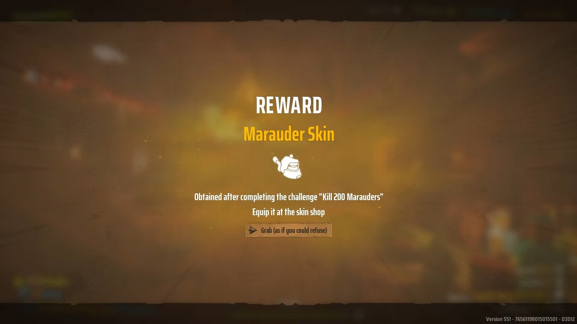 far far west how to unlock marauder skin
