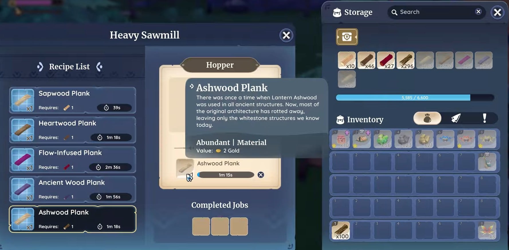 palia how to get ashwood plank