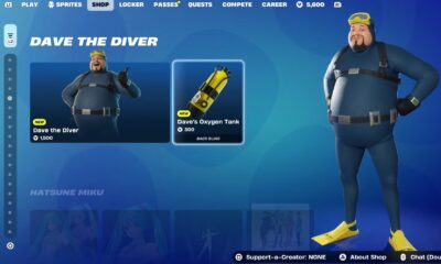 dave the diver skin in fortnite is now available