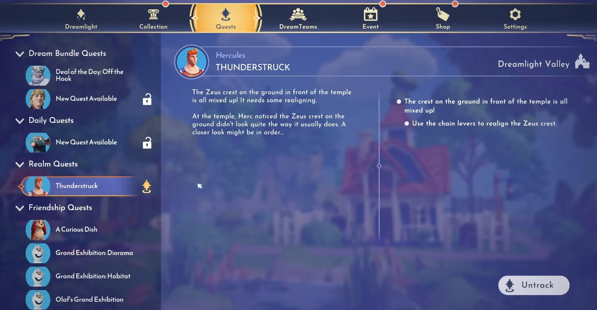 disney dreamlight valley thunderstruck quest guide