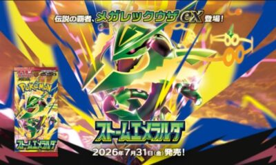 pokemon tcg reveals a new two-card system in the upcoming mega rayqyaza set