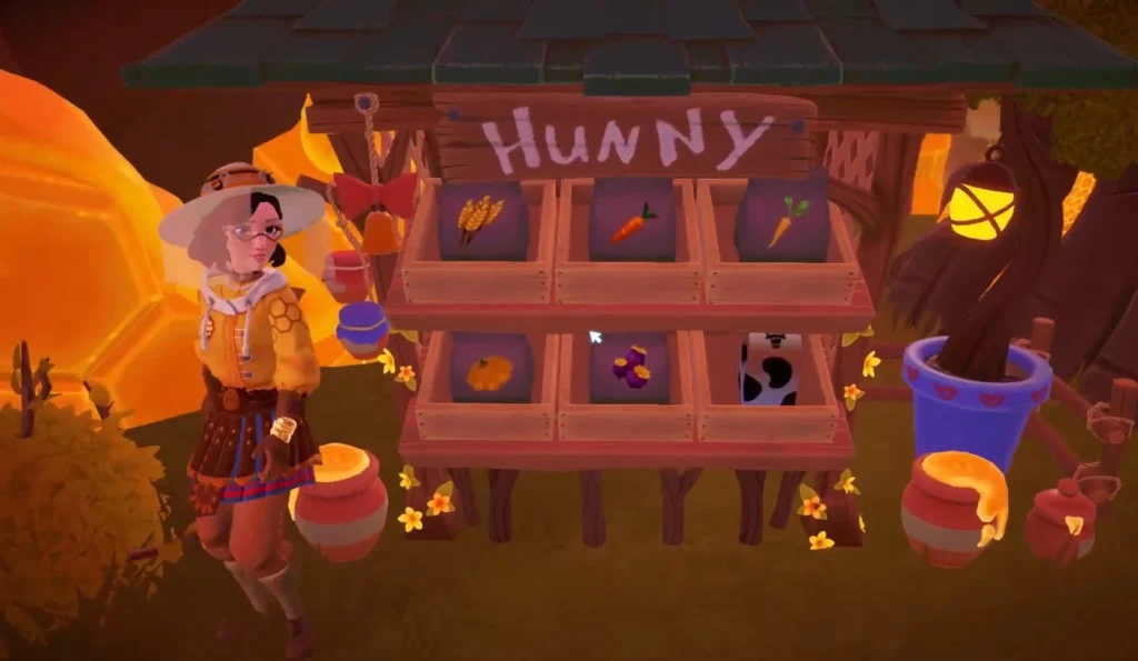 all items in the hunny stall in hineyglow woods