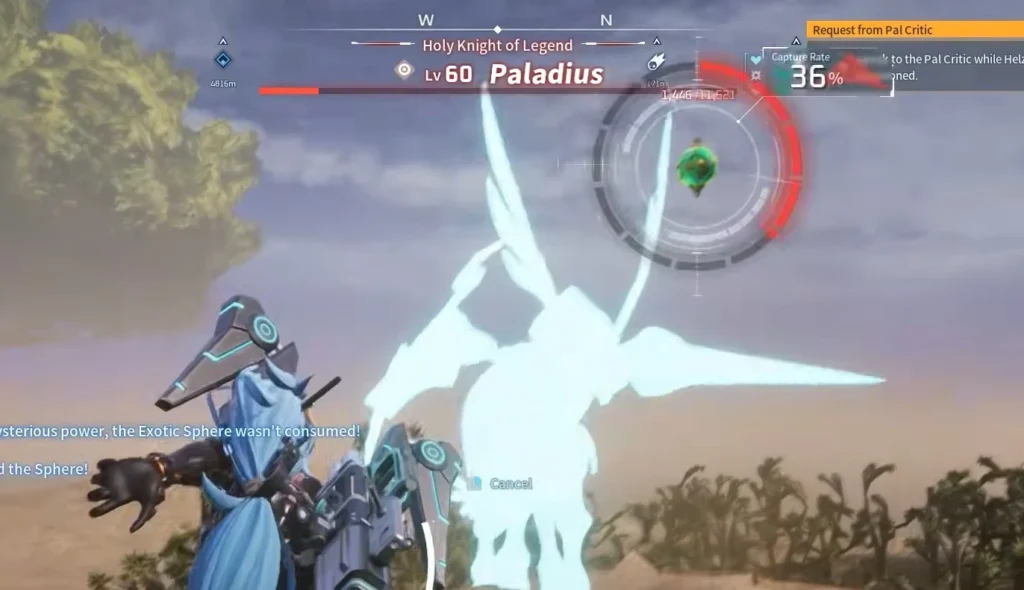 Catch Paladius using Legendary Sphere