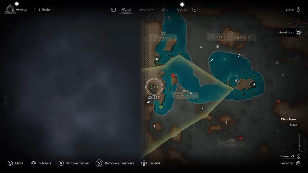 Coordinates for Explorer Outfit in Assassin's Creed Black Flag Resynced.