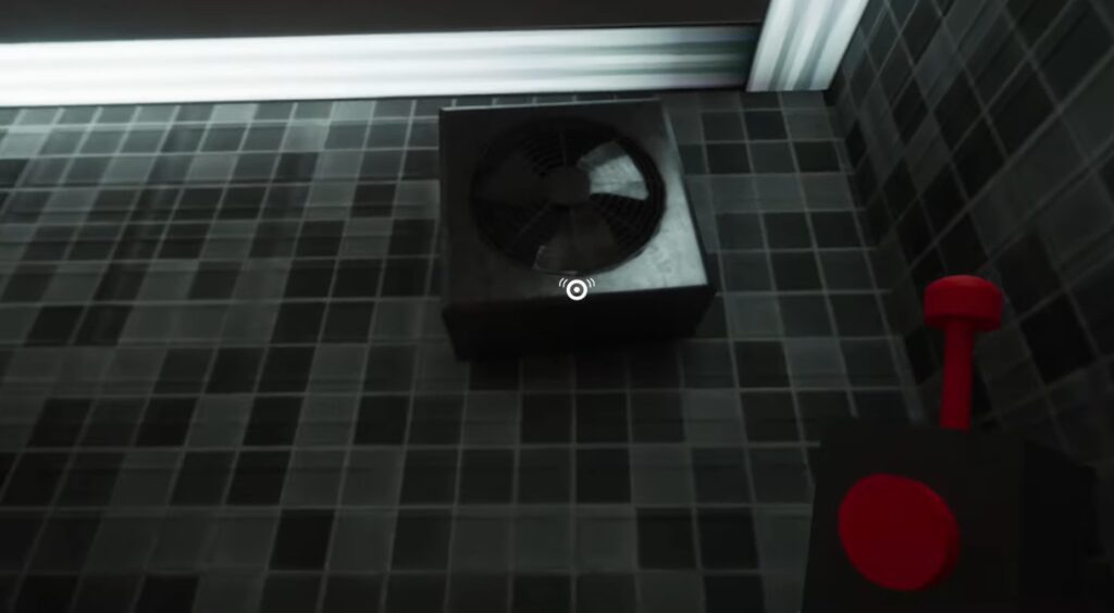 Interact with the vent in the cafeteria