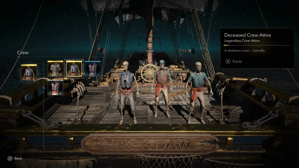 apply the skeleton crew attire