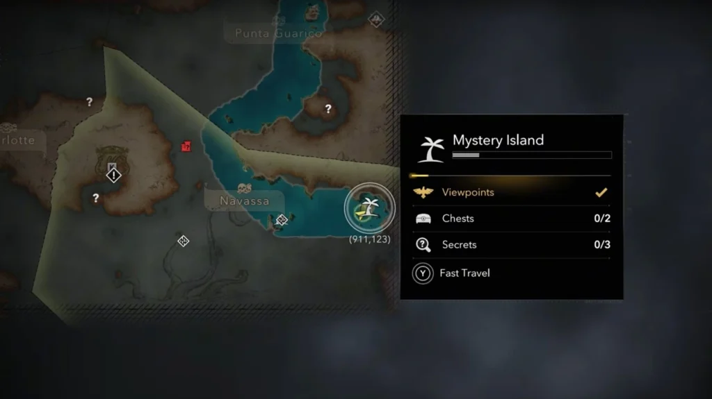 Mystery Island is east of Navasa region