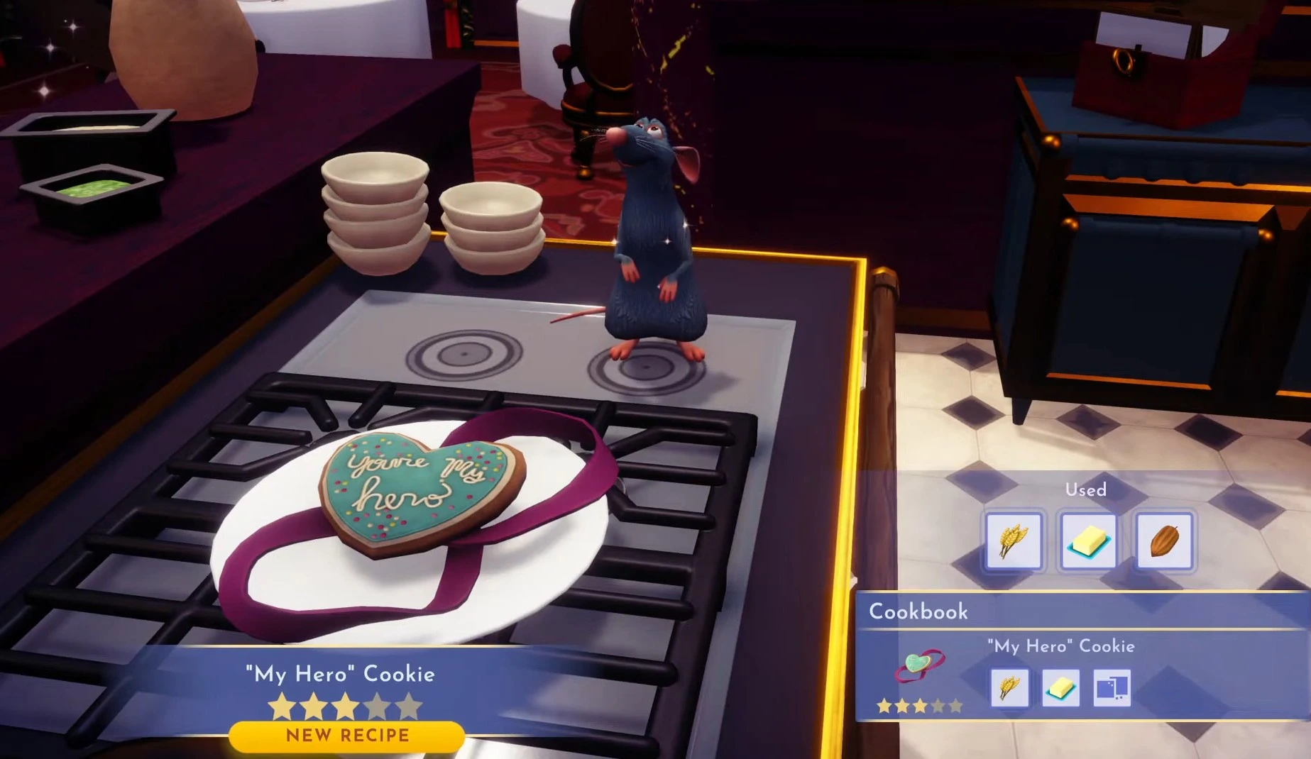 how to make my hero cookie in disney dreamlight valley