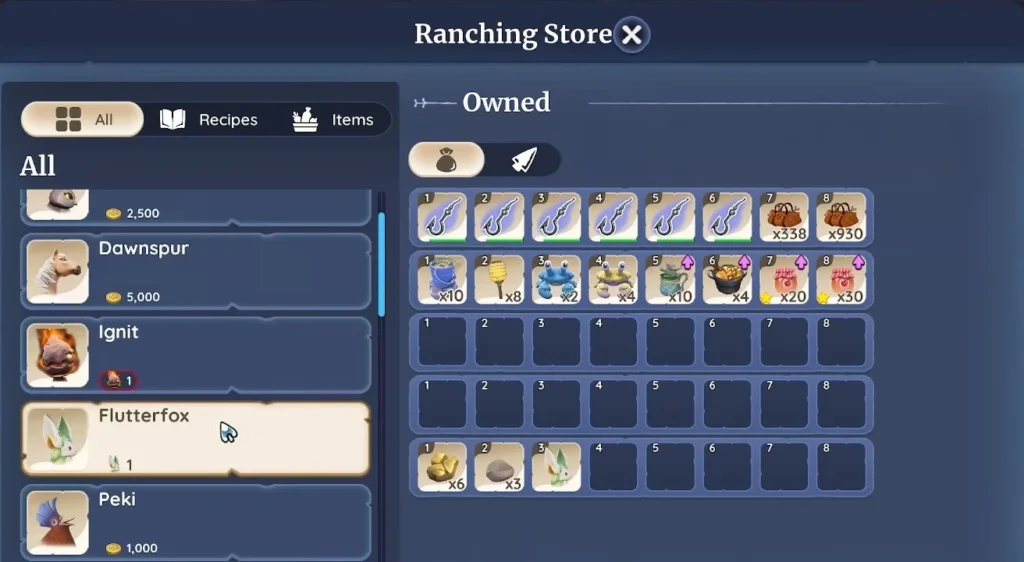 purchase the flutterfox at the ranching store