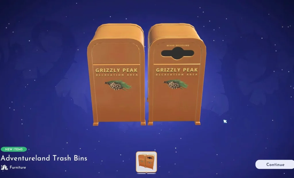 adventureland trash bins reward