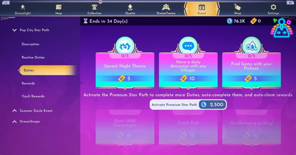 all pop city star path duties and their solutions in disney dreamlight valley