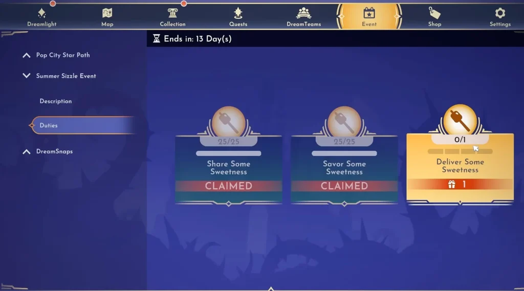 all village duties in summer sizzle event