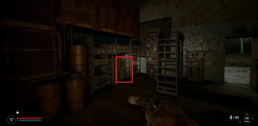 break the boxes right of the safe