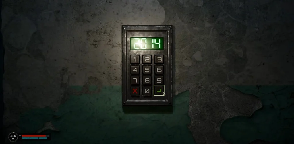 Enter the 2014 code to open the locked door in module ib building