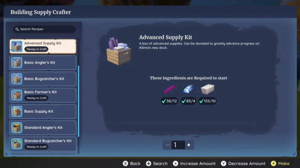 craft a supply box at a dockside worktable