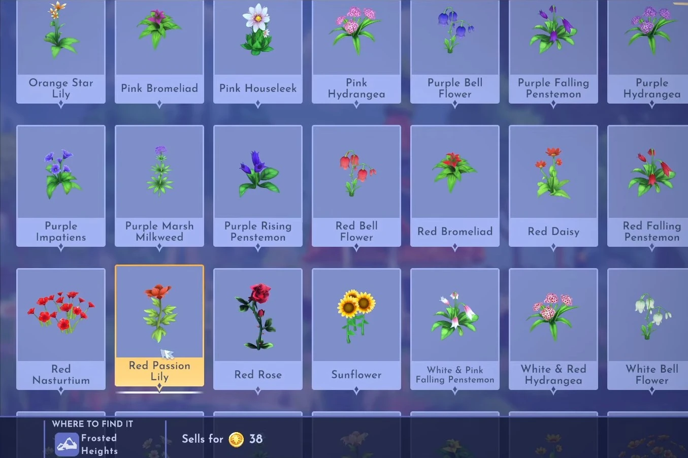 disney dreamlight valley where to find red passion lily