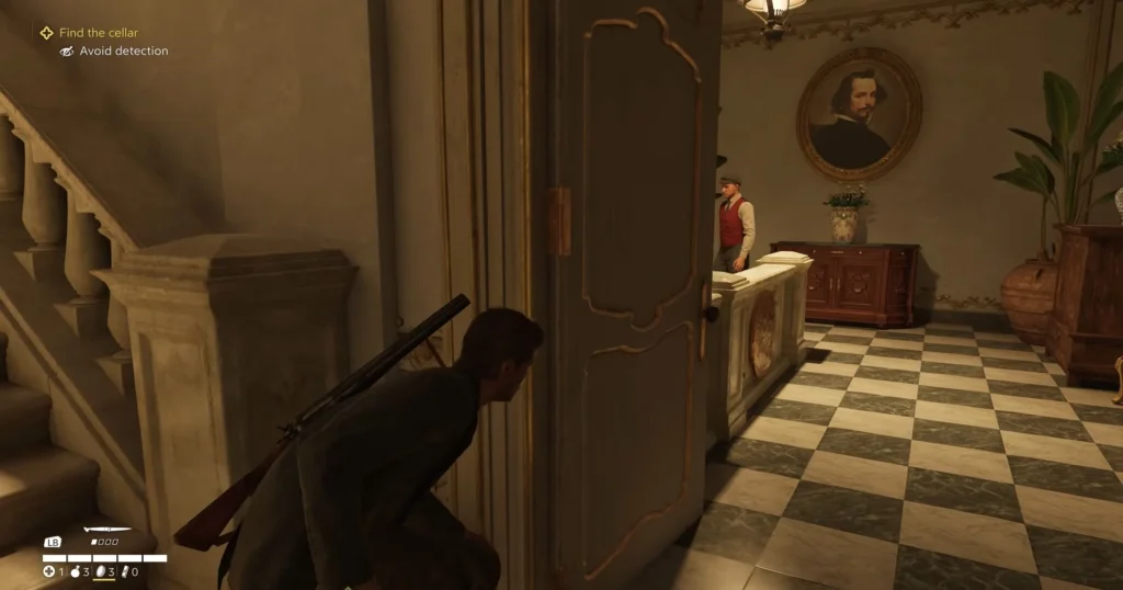find the cellar to let Cesare in