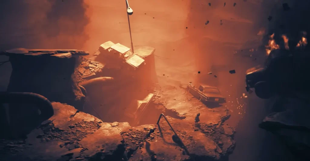 go into the crater