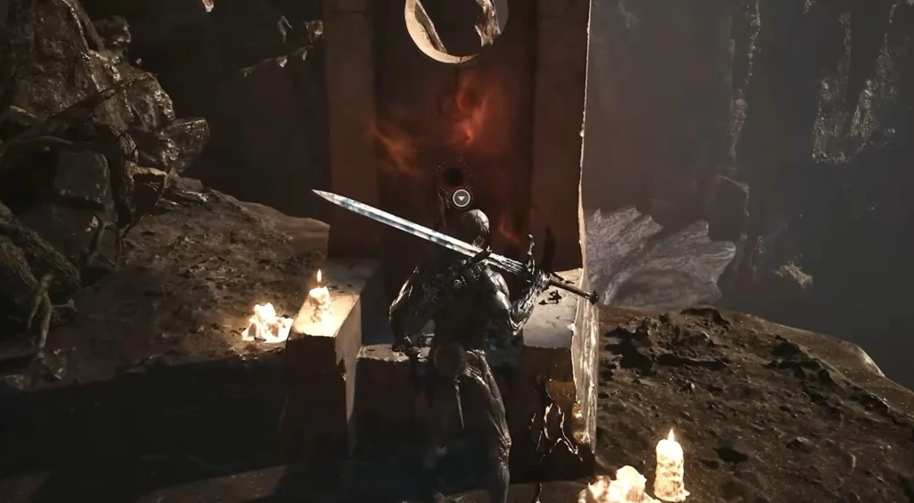 pick up the slayer seal from the throne cross the Merrick's cave in Marrow Keep