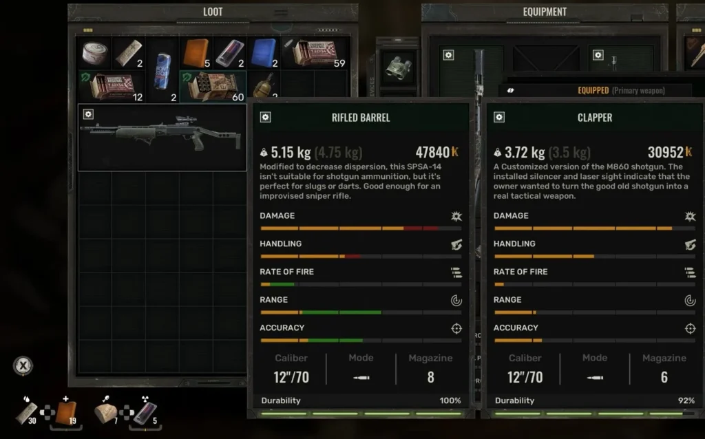 loot the rifled barrel from the chest