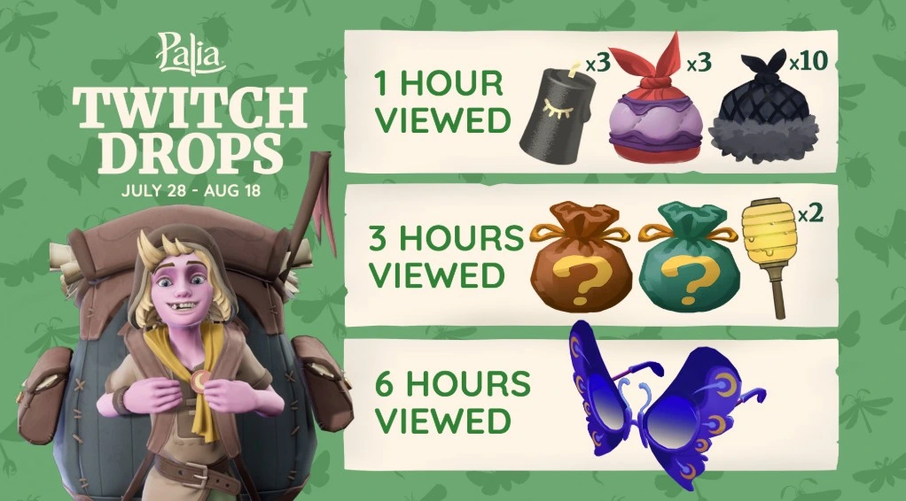 palia new twitch drops for beauty and the beach update