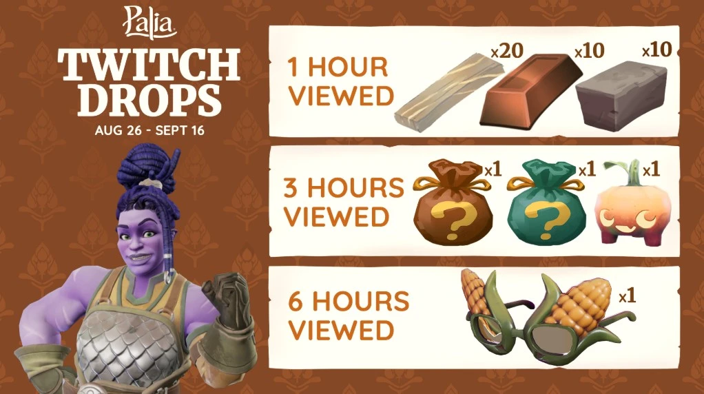 palia new twitch drops for petals and portraits update