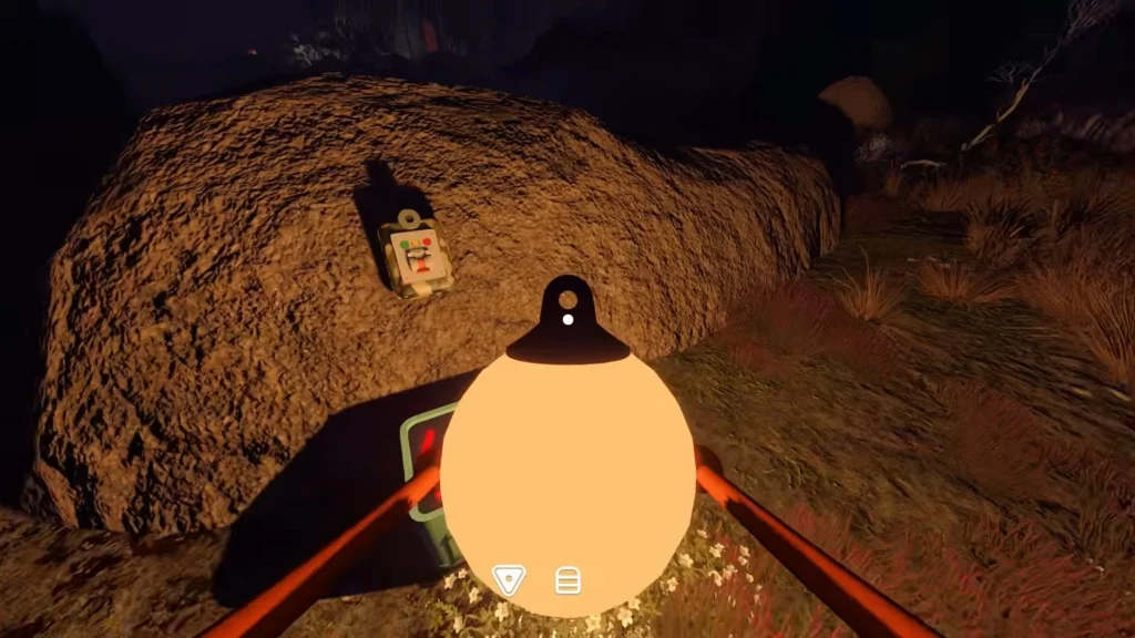 Switch location for the coordinates puzzle behind the green tent
