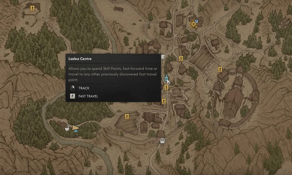 confirm the fast travel location