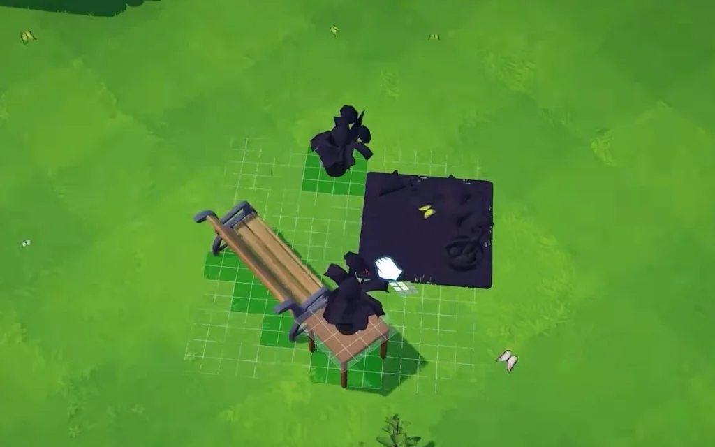 place the picnic decor preset and repair the mirage