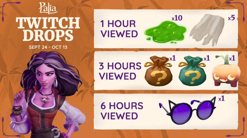 get 10 ectoplasm and 5 tattered cloth from twitch drops