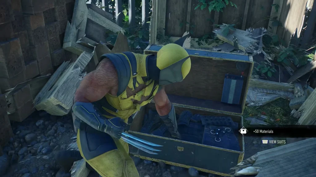 hear for clicking sound to find a material crate easily