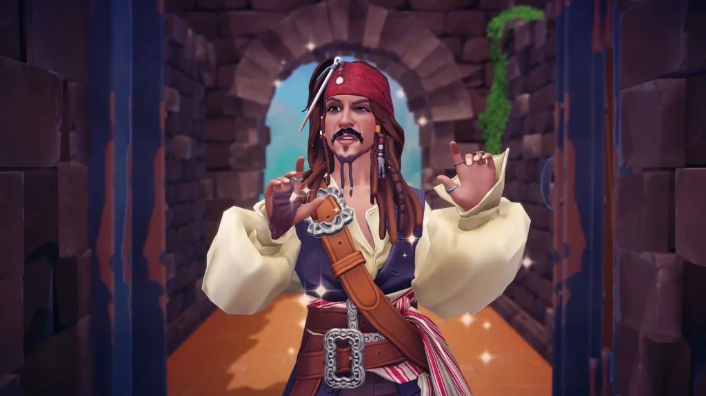 Captain Jack Sparrow character in the Keepsake Sea Expansion