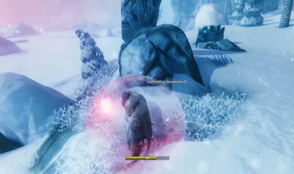 frozen petrified gammeltroll in deep north