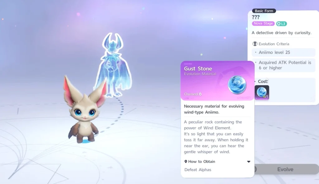 requirements for evolving aniimo