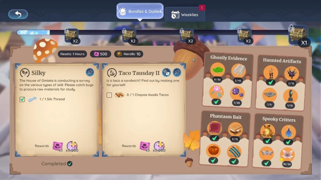 All Ghost Flusters bundles in Palia