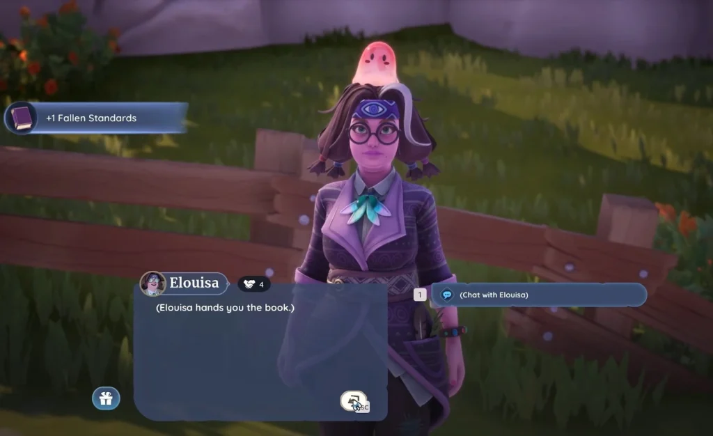 speak to the villagers to get the respective book